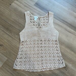 Charlotte Russe Crochet Knit Tank 
Size Medium